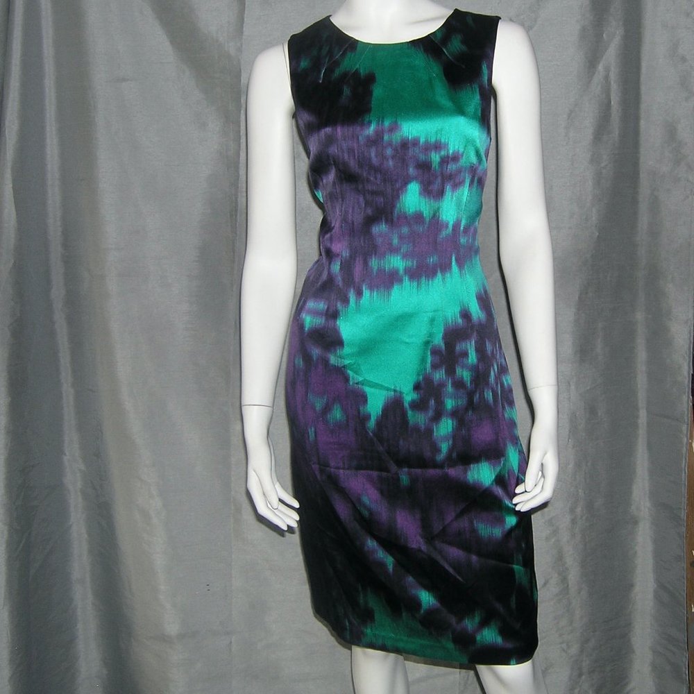 ELIE TAHARI | Silk watercolor print Shift Dress